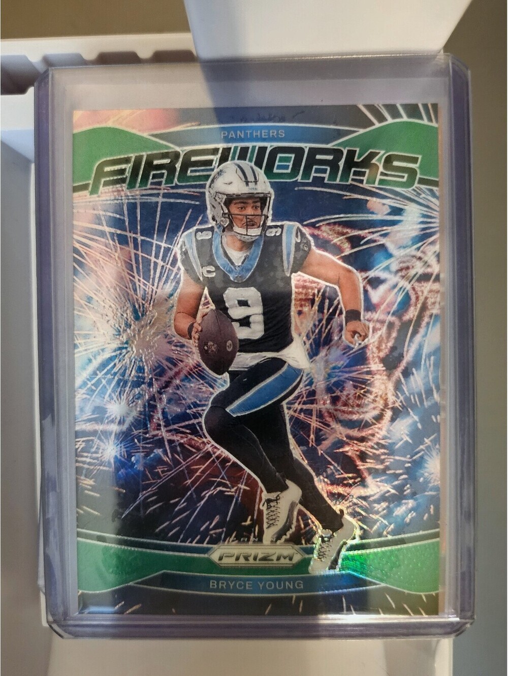 2024 Panini Prizm #14 Bryce Young Fireworks Prizm NFL Panthers